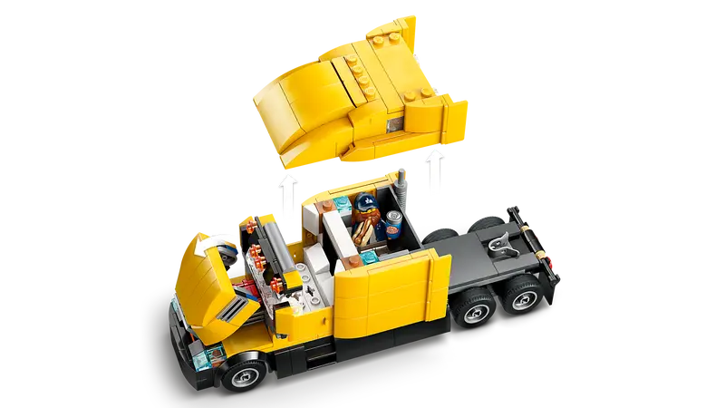 Camion per le consegne giallo